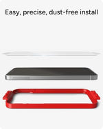 Side profile of Zagg screen protector applied on iPad