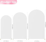 Fitted Chiara backdrop stand covers in white showing smooth wrinkle resistant fabric.