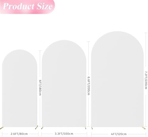 Fitted Chiara backdrop stand covers in white showing smooth wrinkle resistant fabric.