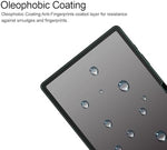Close up of high clarity tempered glass screen protector for tablet