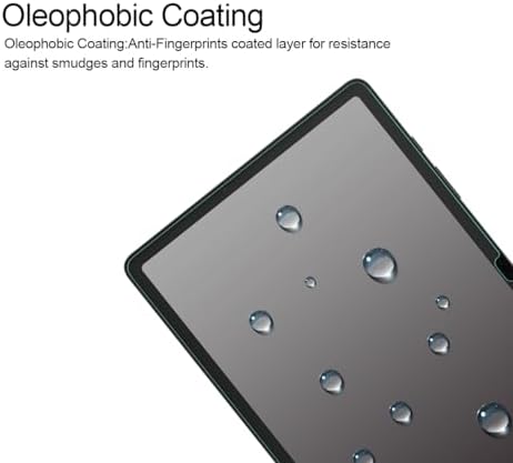 Close up of high clarity tempered glass screen protector for tablet