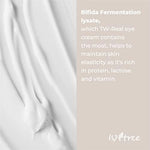Texture of IsNtree nourishing eye cream being applied to skin