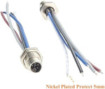 Side profile of the flush mount thread connector showing the 15.5mm installation section and durable 16AWG wiring.