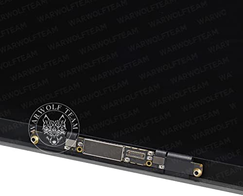 Warwolfteam laptop repair display component showing the back metal housing and pre installed hinge brackets.