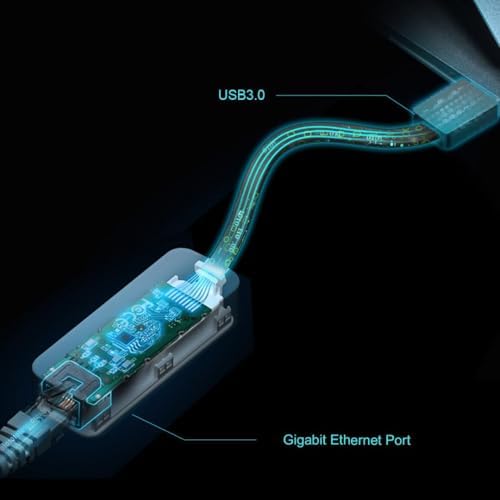 Side profile of TP-Link UE306 Gigabit network adapter