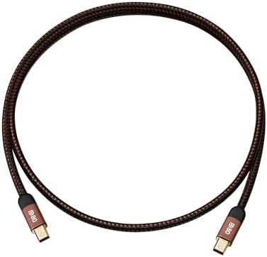 High-bandwidth eighty gigabits per second computer display cable showing durable construction.