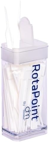 Rotadent Rota-Point cleaners demonstrating use around dental braces
