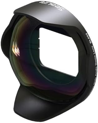 SeaLife six inch wide angle lens showing the integrated rotatable sunshade