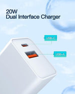 Vicgee MFi certified charger block displaying technical specifications side