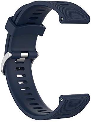 QGHXO soft silicone replacement strap highlighting the hypoallergenic stainless steel metal clasp detailing.