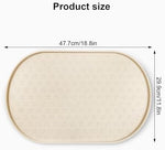 Kpwacd waterproof cat bowl mat with raised edges