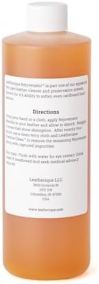 Leatherique Rejuvenator Oil and Prestine Clean 16 ounce bottles