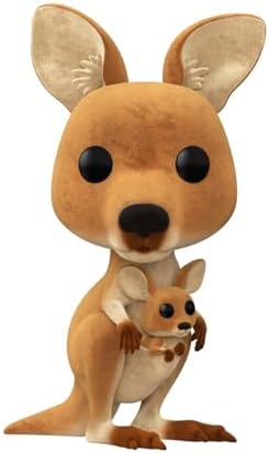 Funko Pop Number 112 Kangaroo Flocked vinyl figurine showing fuzzy texture side view