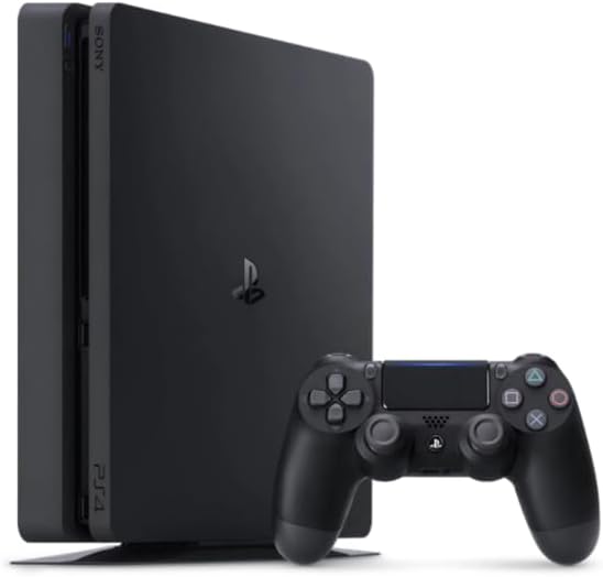Generic PlayStation 4 Slim white console front view with wireless controller