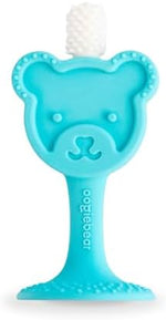 Soft silicone teddy bear design baby teether toothbrush detail