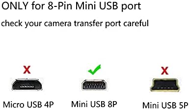 Premium three point three feet black camera transfer cord laid flat
