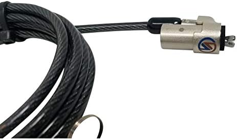 Sendt anti theft cable lock highlighting the wedge security slot interface connection area