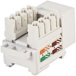 Monoprice modular network connector showing side color-coded wiring diagram.