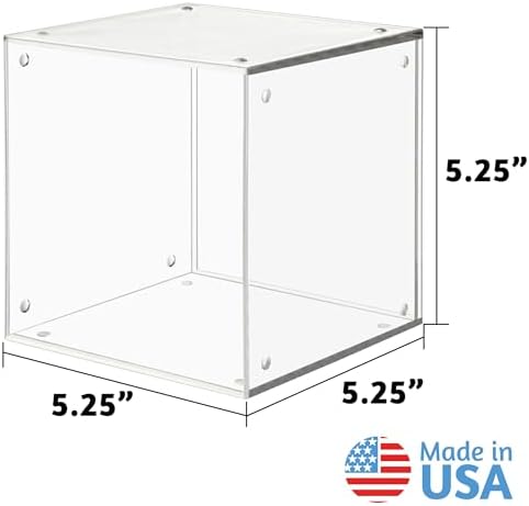 STORi transparent media room storage cube holding twelve compact disc jewel cases on a minimalist office desk shelf