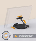 Laivli aluminum tablet holder adjusted to maximum backward tilt angle
