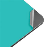 High-gloss Aqua Blue Skinit decal applied to iPad Mini 7 tablet
