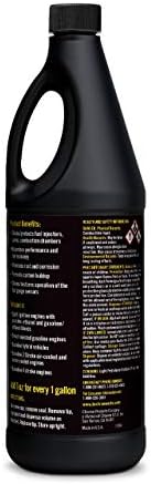 Chevron Techron Complete Fuel System Cleaner back label with directions for gasoline engines