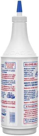 Lucas Oil 10001 bottle showing engine protection benefits