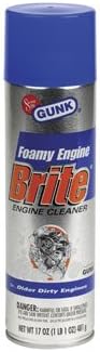 Gunk Foamy Engine Brite heavy duty engine degreaser aerosol can front view