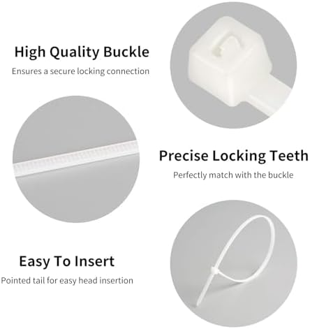 Comprehensive home improvement workshop kit featuring assorted size white plastic tie wraps