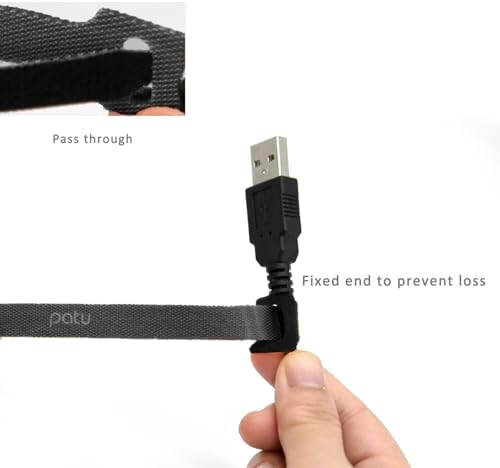 Patu 3 inch microfiber cloth ties showing the built in slot design for anti loss attachment