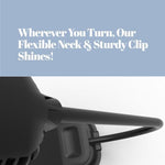 Maptay portable reading light showing USB charging port