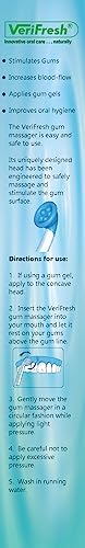 Verifresh gum stimulator tool demonstrating gum care use