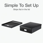 Black Oxford memorabilia organizer box for photographs