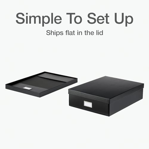 Black Oxford memorabilia organizer box for photographs