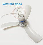 Portable mini plug in DC canopy fan installed inside a camping tent
