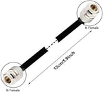 Two piece UHF female to UHF female pigtail cable set
