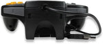 Rear view of the black retro USB gaming controller showing the ergonomic grip design and Z trigger button