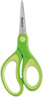 Scotch five inch children craft scissors green handle