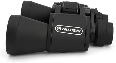 The complete Celestron UpClose G2 package including the soft carrying case, protective lens covers, and neck strap.