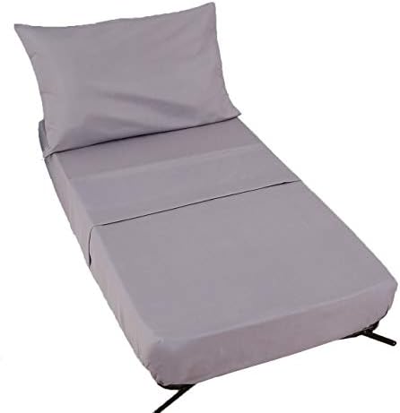 Belsden microfiber toddler sheet set front view in gray color