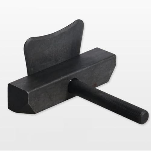 Heavy duty steel RTV sealant removal tool being used on an engine block.