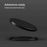 Urth 49mm camera lens filter protective cover stackable design illustration.