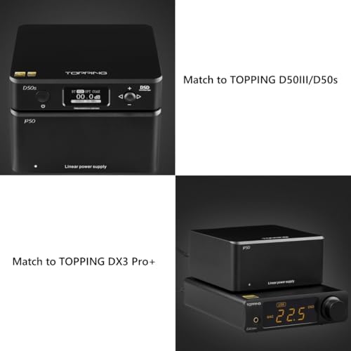 Topping P50 ultra low noise regulator system close up detailing premium electronic engineering architecture