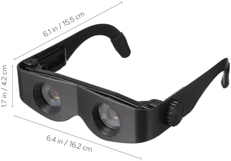 Compact hands free opera binoculars showing independent left and right eye lenses.