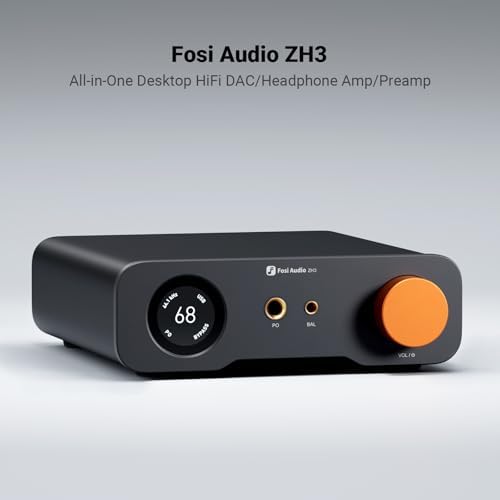 Fosi Audio ZH3 premium digital-to-analog converter rear connection panel displaying XLR balanced outputs and USB input ports.