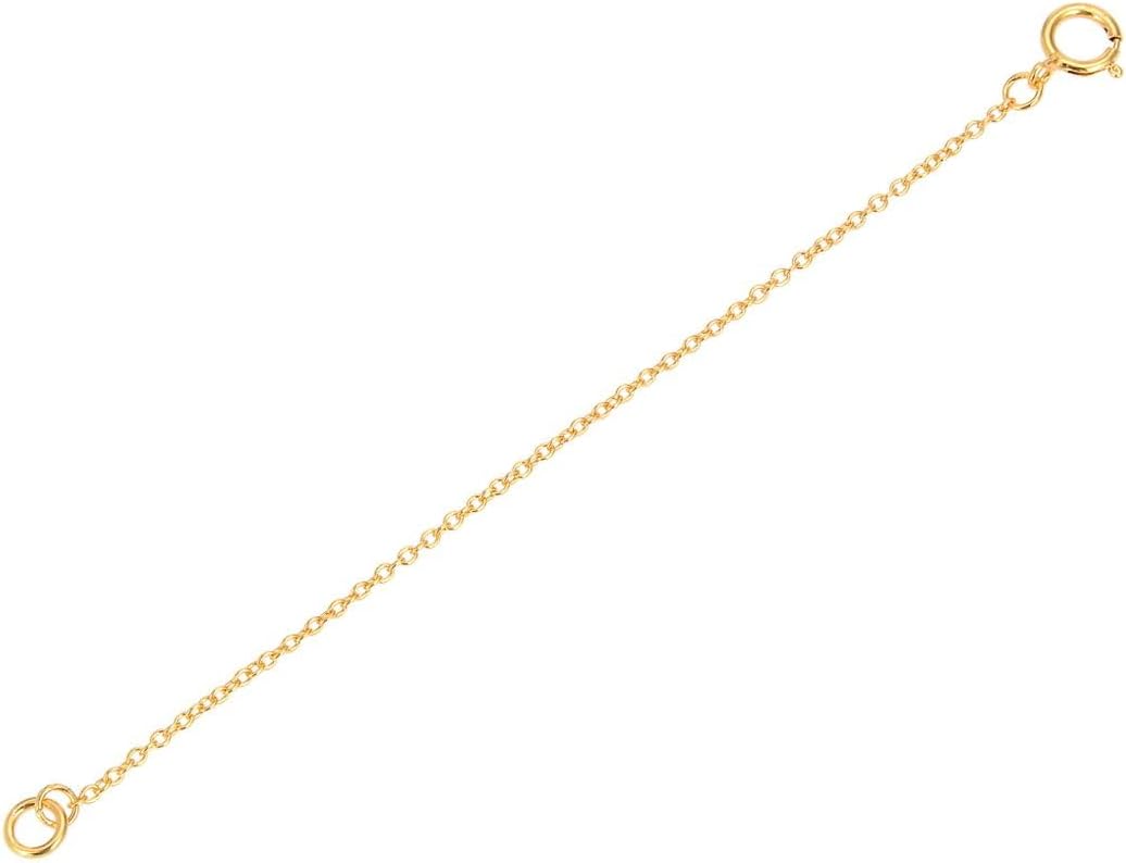 Adabele gold plated 925 sterling silver chain extender front view