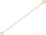Adabele gold plated 925 sterling silver chain extender front view