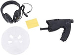 CYSFETENA sound amplifier package contents including the parabolic dish, headset, and user manual.