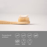 Close up of SeroVital toothpaste texture highlighting its enamel remineralizing formula.