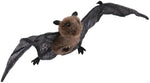 Folkmanis interactive bat plush toy showing full ten inch black wingspan.